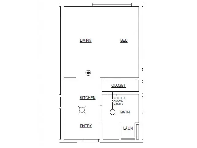 Studio A floor plan